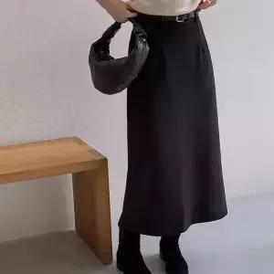 [코코블랑] 롬브 롱트임 뒷밴딩 스커트(벨트set)