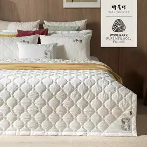 [박술녀](SS)양모100 누빔 패드 겸 이불+베개커버 세트 (작품명 : 연모4)