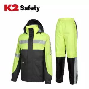 K2세이프티 작업우의 배달우비 상하의세트 비닐우의