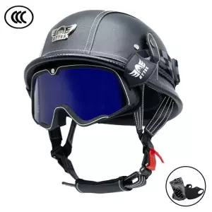 독일군헬멧 빈티지 오토바이헬멧 레트로 클래식 안전모 복고풍 오토바이 헬멧 인증 여름용 반모