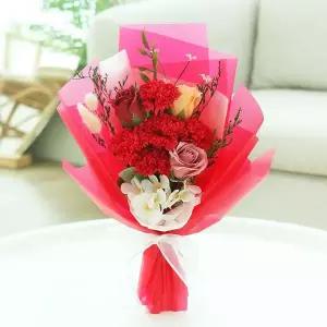 [셀러에이드]비누꽃 카네이션 꽃다발 메르시 레드 어버이날 선물