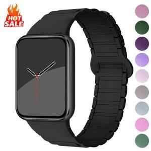 샤오미 미밴드 8 프로 9 스포츠 시계줄, 레드미 워치 5 4 스마트 밴드용 마그네틱 실리콘 스트랩