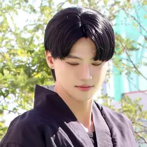 K-POP 남자 아이돌 코스프레 가발 (블랙 진우)