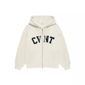 후드집업 CQK CO2403JK18-IV CVNT 플리스 오버핏 후디 집업 아이보리