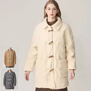 [로코엘라]포드 뽀글이 남녀공용 더플 하프코트