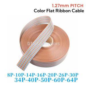 납작전선 FC용 무지개 듀폰 와이어 플랫 리본 케이블 피치 컬러 계량기 10P 12P 14P 16P 20P 26P 34P 40P 50P 27mm 커넥터