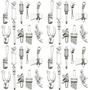 매력 목걸이(SN604)를 Sailanzi 만들기 고대 디자인 시리즈 드라이버, 주얼리 DIY 해머 열쇠고리 귀걸이 팔찌 실버 렌치, 60pcs 위한 다양한 툴 펜던트