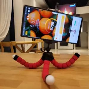 문어발 삼각 스마트폰 자바라거치대