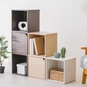 [아이리스] 1단 도어형 우드 수납장 수납 공간박스 CQB-35D