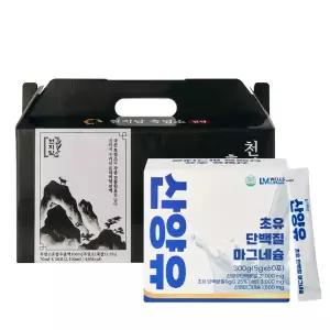 [1+1 선물세트]천지담 토종 흑염소 진액+산양유 초유 단백질 마그네슘 60포