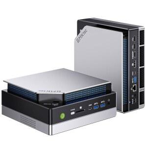 GMKtec EVO-X2 AI 미니 PC AMD 라이젠 알 맥스+ 395(최대 5.1GHz) 게이밍 컴퓨터, 64GB LPDDR5X 8000MHz(8GB*8) 1TB PCIe 4.0 SSD, 쿼드 스크린 8K 디스플레이, WiFi 7 및 USB4, SD 카드 리더