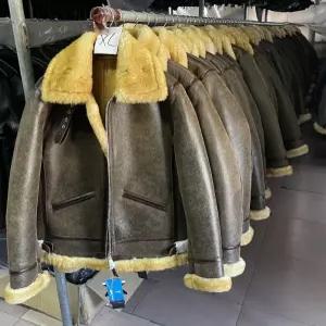 남성 무스탕 터키산 양가죽 점퍼 겨울 아우터 캐주얼 양털 데일리