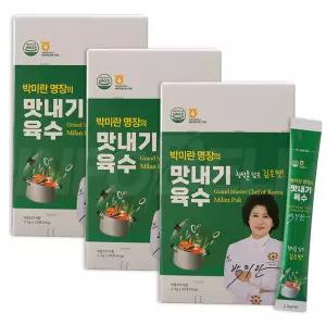 박미란 한식 명장 맛내기육수 국수 국 물 바지락 멸치 다시마 야채 표고 가루 육수 분말 스틱 60포