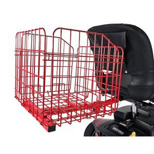 골든 & 프라이드 모빌리티 스쿠터 및 파워체어용 접이식 리어 바스켓 - 색상: RED(1인치 x 1인치 히치 리시버가 장착된 파워체어에서만 작동)