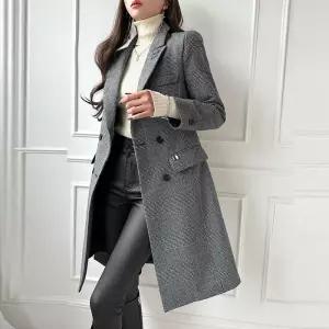 금찌 글랜 체크 누빔 코트 JK6637