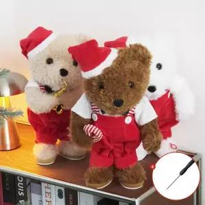 크리스마스 춤추는 곰돌이 인형 댄싱트리 산타 움직이는인형 3color