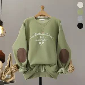 [모노시크] 클러브 기모 레터링 빵떡 맨투맨_MNTG467