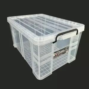 신한리빙 레오박스 600 (60L) (2개입) 수납 정리함 투명박스 리빙박스