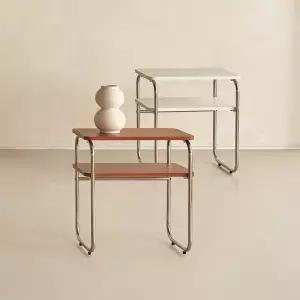 동서가구 글림 미드센츄리 2단 사이드 수납 선반 협탁 DF927261