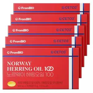 노르웨이 헤링오일 100 30캡슐x5박스/5개월/오메가11/세토3