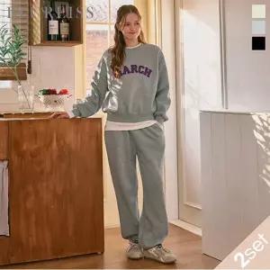 [블루레이스] [2SET]기모 자수 티셔츠+팬츠_B5W1TS6591