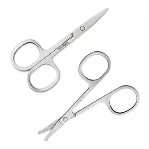 2종 뾰족날 눈썹 콧털 코털가위 둥근날 스텐