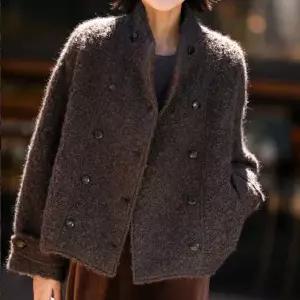 [하프클럽/]알테모 부클 숏코트 blk004225