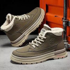 남성 워커 통굽 탁화감 남자 방한 안감 털 키높이 털안감pqr291