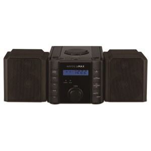 한노맥스 HX-1086CD CD 음악 시스템, AM/FM 라디오, Aux-in, 트윈 분리형 스피커 박스, AC 작동만 가능.