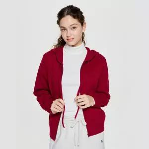 [롯데백화점]헤지스레이디스 울100 후드 집업 가디건 HSSW5D903