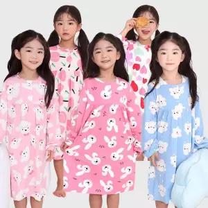 Soft Warm 보송보송 피치기모 여아용 원피스 잠옷 5종 균일가