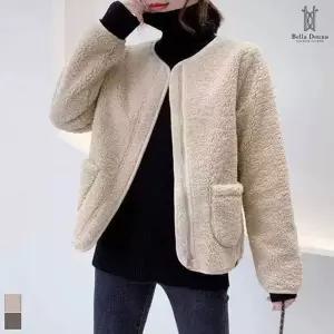 벨라도나 여성 겨울 양털 노카라 후리스 뽀글이 플리스자켓 김장 데일리 Bon-2562