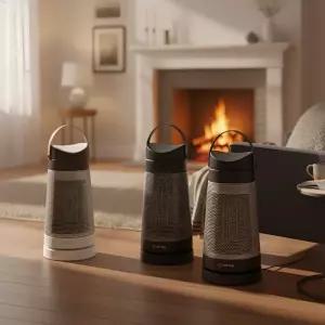 PTC 포터블히터 소형 전기히터 이동식 난방기 가정용 사무실용 온풍기 절전형