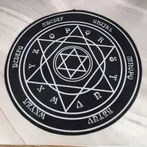 타로 카드 스프레드천 별자리 원형 러그 매트-신비 블랙 | 와이모이(Whymoy)