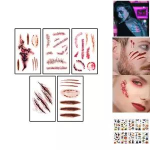 할로윈 미니 타투스티커 5종세트 리얼한 상처 흉 분장/타투/문신/헤나/스티커/좀비/분장/흉터/상처/판박이
