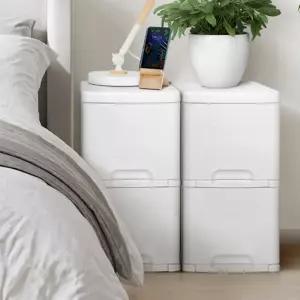 침대옆 틈새 양말장 2칸 서랍장 흰색 속깊은 팬티 좁은