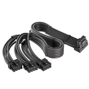 [미국배송] JOYJOM 12VHPWR 90도 직각 어댑터: CORSAIR 16AWG 600W PCIE 5.0 12+4 16 핀: RTX 4090 4080 3090TI 4070TI GPU 3X 8 모듈식 전원 공급 장치(타입 B) 전용)