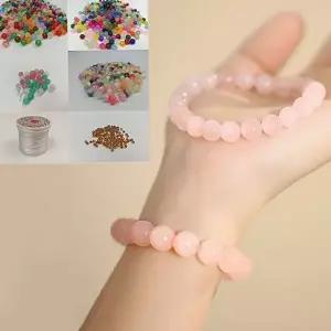 비즈 팔찌 재료 핸드메이드 만들기 악세사리 비즈 공예 재료 수공예 세트 구슬 플라스틱 묘안석 부자재