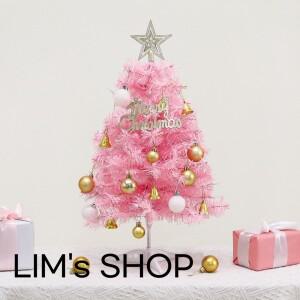 1개 가정용 방 장식  핑크 크리스마스 트리 LED 45/60cm