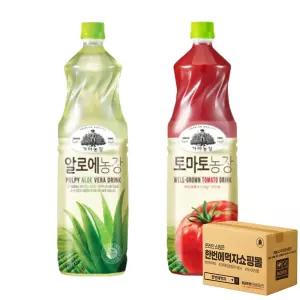 [한번에먹자] 1.5L 과즙음료 혼합세트 (가야 알로에농장 + 가야 토마토농장) 각1개씩, 총2개입