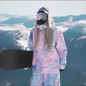 스노우보드복 세트 바지 오버핏 스키복 사이즈 여자 방풍 슈트 150cm-168cm S 그라