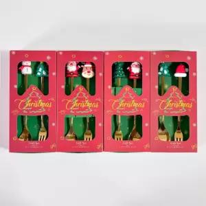 크리스마스 골드 티커트러리 세트