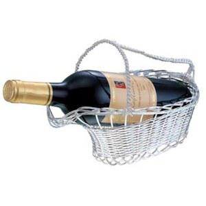 와인바구니 철제 은도금 파니에 코르크 캡슐커피 와인 스틸 보관함 60cm 정규품