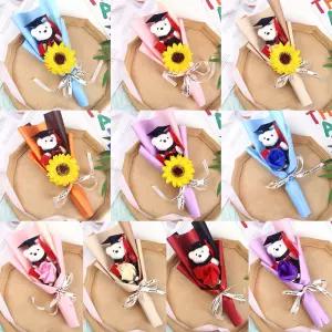 (대여) 미니베어 졸업식 조화 꽃다발 10종 교복 학생