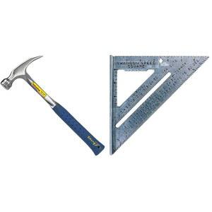 [미국배송] 바닥재 및 타일링 해머 클로 프레임 매끄러운 표면 20온스 SWANSON 공구 CO S0101 7인치 스피드 스퀘어 파란색