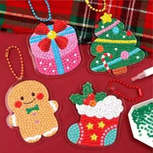 [아트박스]/파스텔클레이 크리스마스 보석십자수 키링 만들기
