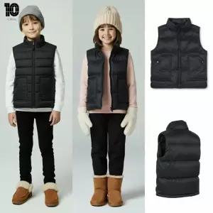 [백화점 출고] 탑텐 키즈 패딩 남아 여아 플러스웜 베스트 그린 경량 조끼 숏 자켓 점퍼