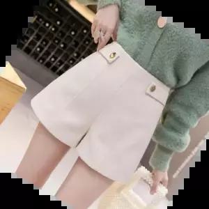 모직반바지 키밍 겨울 모직 반바지 하이웨이스트 슬림 여성 팬츠