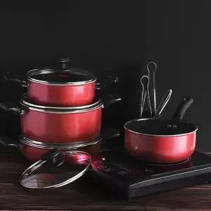 세라믹 코팅 냄비 레인지 논스틱 주방 인덕션 냄비 세트 3종 할로겐 뚜껑 전골 편수 유리 멀티 조리 양수