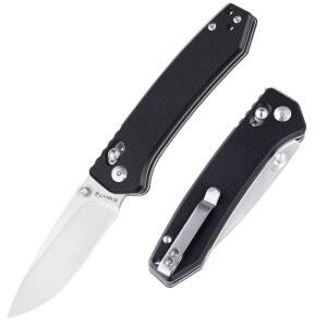 EMHTii 포켓 접이식 좋은 클립, 나이프: 잠금 EDC 남성 D2 저울, 3.14인치 장치, 크로스바 리버서블 블레이드, 샤프 캠핑 야외용 축 새틴 여성 블랙 하이킹 선물, 스틸 G10